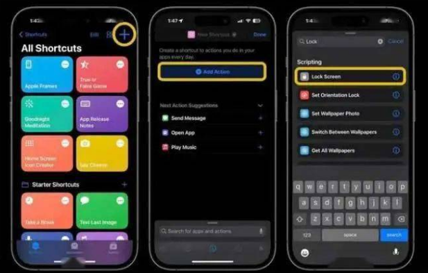 黄埔苹果14锁屏维修店分享iPhone14升级iOS16.4后如何创建锁屏快捷方式 